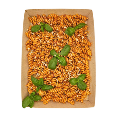 Wholemeal Pasta with Red Pesto and Pine Nuts