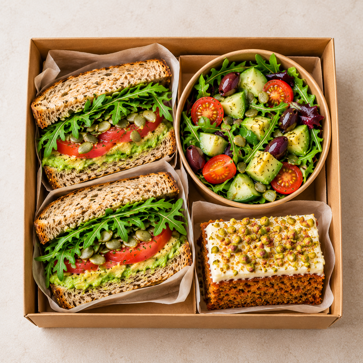 Vegan lunch box for one